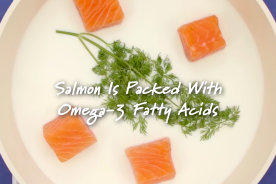 Salmon is rich in omega-3 fatty acids which help builds stronger inside
