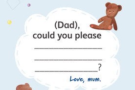Memo for dad to get his help