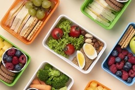 healthy food lunch boxes assortment