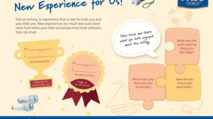 Challenge sheet for children to try something new and share their experience