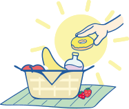 Pack a picnic basket activity to allow child to participate