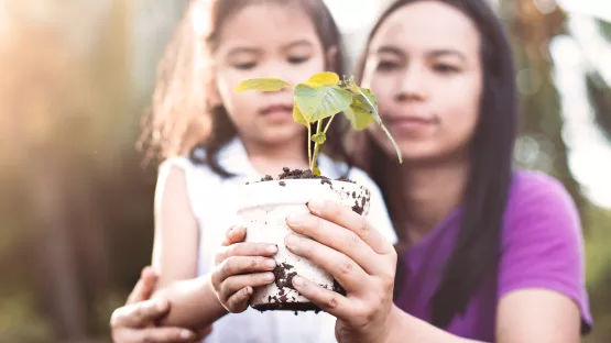 Nurture the outdoor environment with kids by gardening