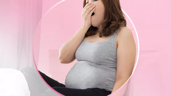 Interrupted sleep makes pregnant woman feel tired 