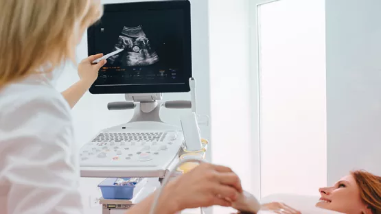 Ultrasound scan during week 6 pregnancy