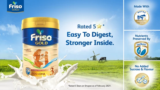 Friso® Gold 3 - formula milk for digestion and preventing constipation