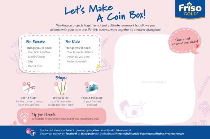 Bonding activities for family - Create a coin box
