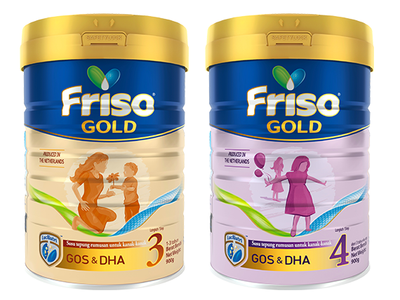 Friso® Gold 3 and Friso® Gold 4 milk powder for toddlers